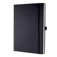 Sigel Conceptum Notitieboek A4 Geruit Gebonden Hardcover Zwart Geperforeerd 194 Pagina's 97 Vellen