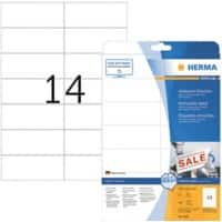 HERMA Etiketten 5081 Klevend A4 Wit 105 x 42,3 mm  25 Vellen à 14 Etiketten