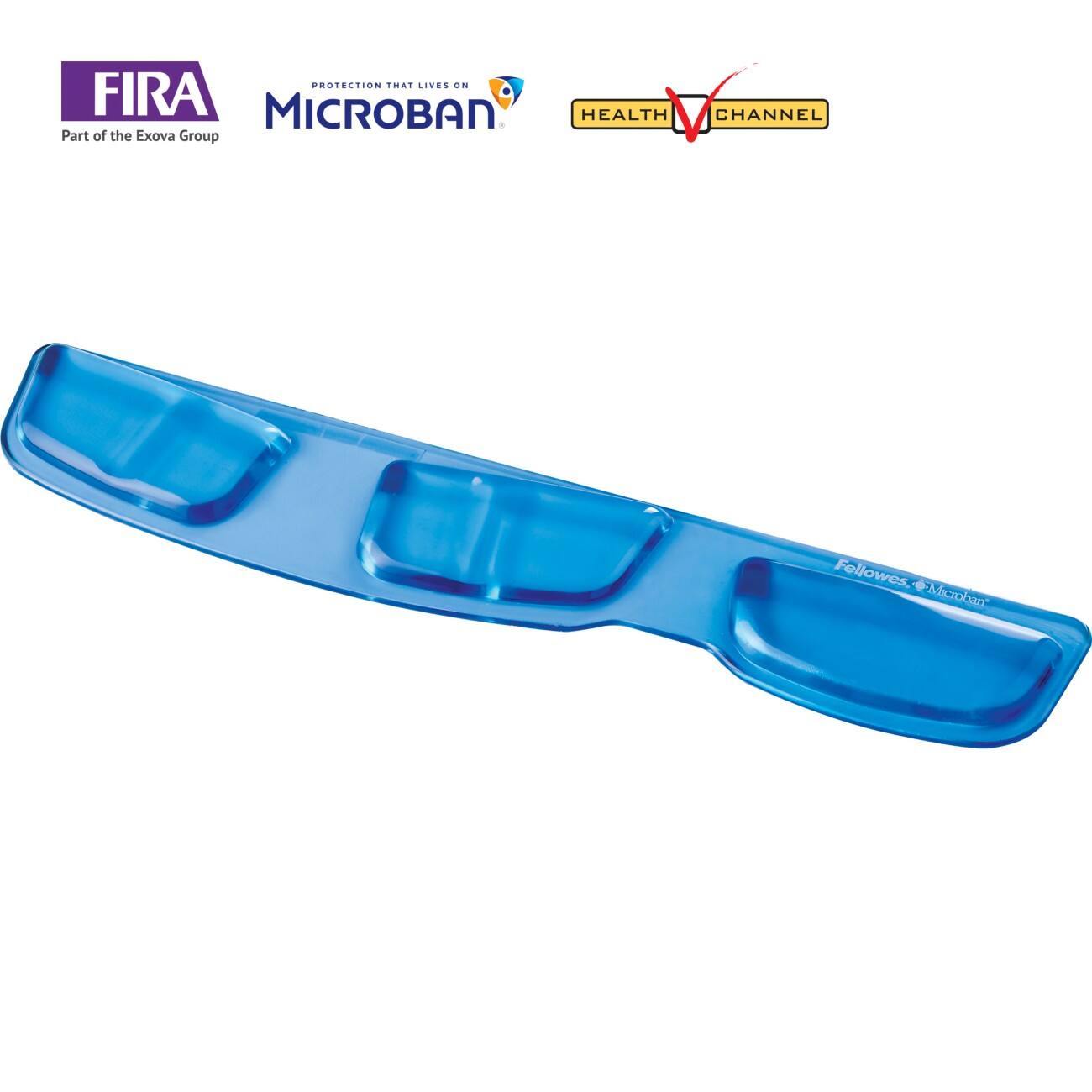 Fellowes Toetsenbord polssteun Health-V Crystals Blauw