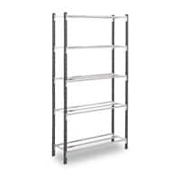 ARNO SPACE Basiselement 5 Planken Staal 1.000 x 700 x 2.000 mm Blauw, lichtgrijs