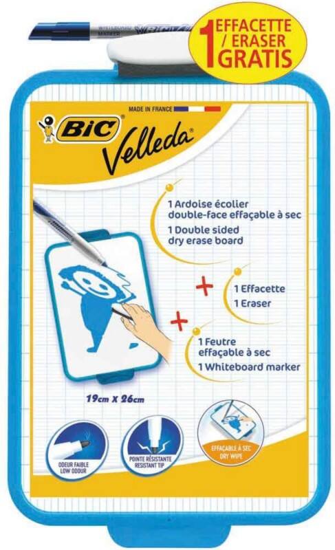 BIC wandmontage niet-magnetische Enkelzijdig Whiteboard Emaille Velleda 19 x 26 cm