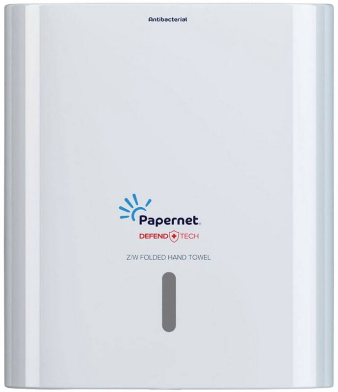 Papernet Defend Tech Antibacterial 416148 Handdoekdispenser Kunststof Afsluitbaar Handmatig Wit