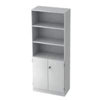 Hammerbacher Kast Gemelamineerde spaanplaat 4 Planken Afsluitbaar 800 x 420 x 2.004 mm Wit