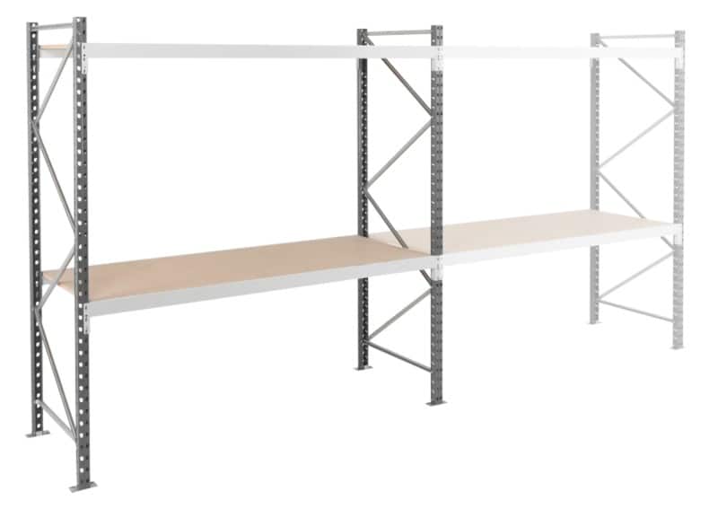 ARNO SPACE Startset stellingkast 2 Planken Gelakt staal 1.800 x 800 x 2.000 mm Blauw, lichtgrijs