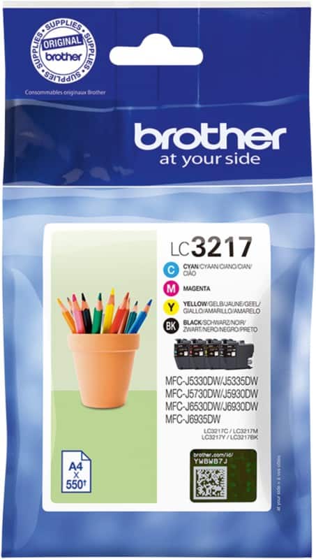 Brother LC-3217 Origineel Inktcartridge Zwart, cyaan, magenta, geel Multipack 4 Stuks