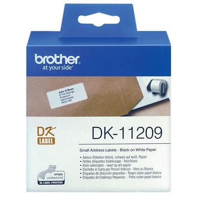 Brother DK-11209 Authentiek Kleine Adresetikettten Zelfklevend Wit 29 x 62 mm 800 Labels