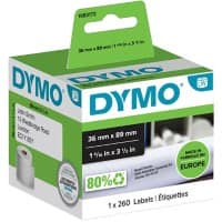 DYMO LabelWriter Adresetiketten Authentiek 1983172 1983172 Klevend Black on White 89 x 36 mm Thermisch 260 Etiketten