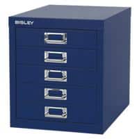 Bisley Meerladenkast 5 Lades Blauw 279 x 380 x 325 mm