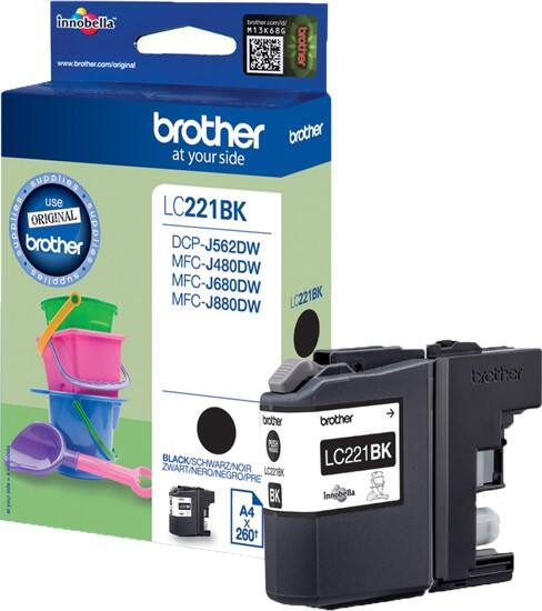 Brother LC221BK Origineel Inktcartridge Zwart