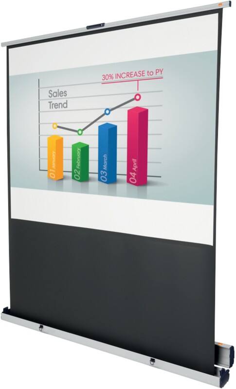 Nobo Projectiescherm op poot 1901956 Wit, zwart 175 x 210 cm