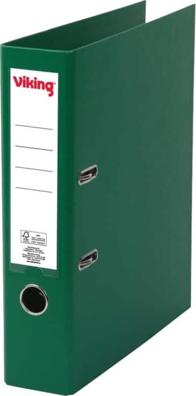 Viking Breed Ordner A4 75 mm Donkergroen 2 Ringen Kunststof Mat Staand
