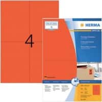 HERMA Etiket 4397 A4 Rood 105 x 148 mm 100 Vellen à 4 Etiketten