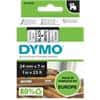 Dymo D1 S0720930 / 53713 Authentiek Labeltape Zelfklevend Zwart op wit 24 mm x 7m