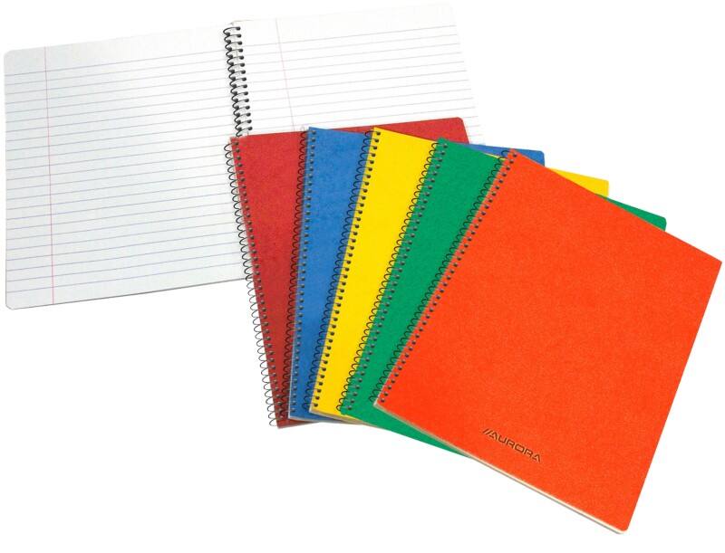 AURORA Spiraalschrift A4 Gelinieerd Spiraal gebonden Karton Kleurenassortiment Niet geperforeerd 120 Pagina's