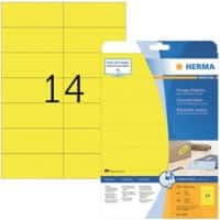 HERMA Laser Etiketten 5058 Klevend A4 Geel 105 x 42,3 mm  20 Vellen à 14 Etiketten