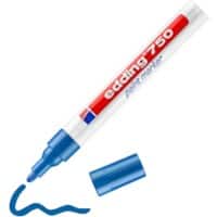 edding 750 Permanent Lakmarker Blauw Medium Ronde punt 2 - 4 mm  Waterbestendig