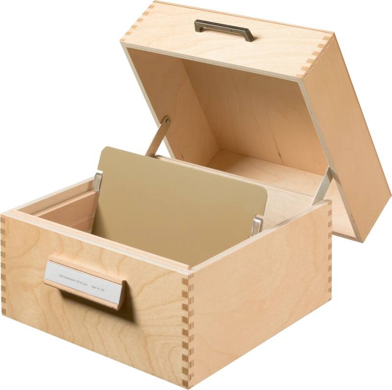 HAN 505 Kaartenbak Lichtbruin A5 500 Hout / metaal 25,5 x 25 x 19 cm