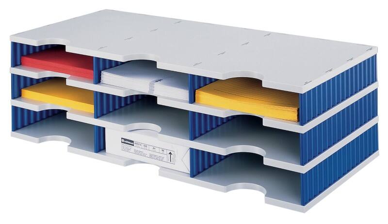 Styro 268-0303.38 Sorteerstation Grijs, blauw C4 Polystyreen 72,3 x 33,1 x 22,3 cm