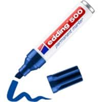 edding 500 Permanent marker Breed Beitelpunt 7 mm Blauw Navulbaar