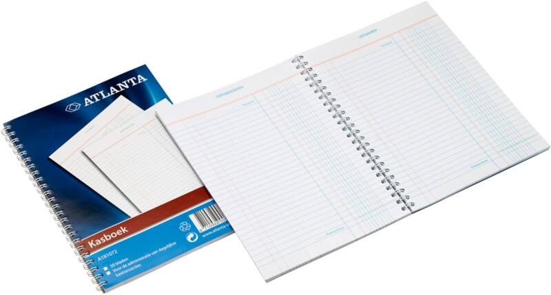 Djois Atlanta Kasboek Blauw, wit Gelinieerd Geperforeerd A5 14,7 x 20,7 cm 80 g/m²