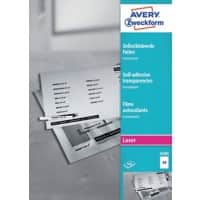 AVERY Zweckform Zelfklevende Film 3480 A4 Matt 21 x 29.7 cm Transparent Rechthoekig 100 Vellen