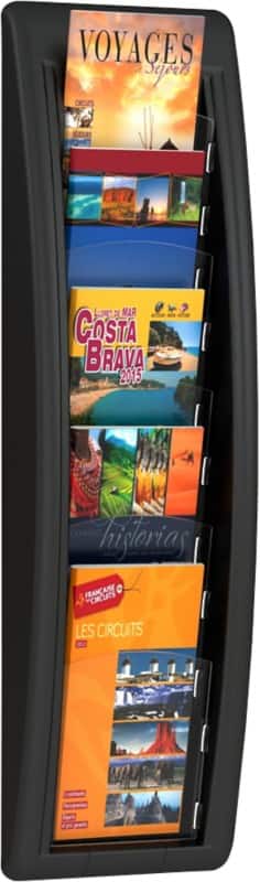 Paperflow Quick Fit DL Folderhouder Wandmontage Zwart 4062,01 18 x 9,5 x 65 cm