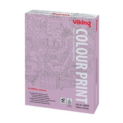 Viking Colour Print A4 Print-/ kopieerpapier 120 g/m² Glad Wit 250 Vellen
