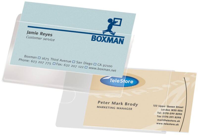 Djois visitekaarthoesjes 10114 polypropyleen 9,5 x 4,5 x 6 cm 100 stuks