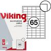 Viking Multifunctionele etiketten verwijderbaar 38,1 x 21,2mm Wit 6500 Etiketten per pak