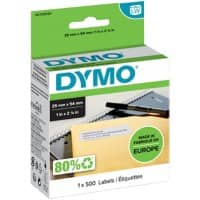 DYMO LW Adresetiketten Authentiek 11352 S0722520 Zelfklevend Zwart op Wit 25 x 54 mm 500 Etiketten