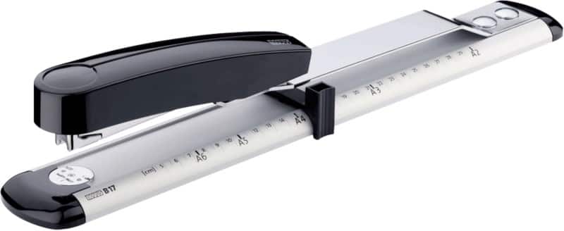 Novus NOVUS OFFICE Langarm nietmachine B17H Volledig strip 40 Vellen Grijs, zwart 24/6, 24/8, 26/6, 26/8 Metaal