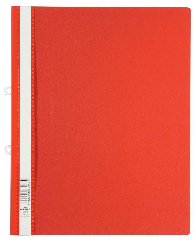 DURABLE snelhechter 258003 A4+ rood hardfolie 24,3 x 0,2 x 31 cm