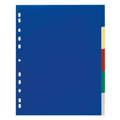 DURABLE Tabbladen 6737 A4+ Kleurenassortiment 5 tabs Geperforeerd PP-film Blanco