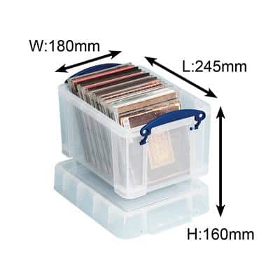 Really Useful Box Archiefboxen 3 L Transparant Plastic 24,5 x 18 x 16 cm