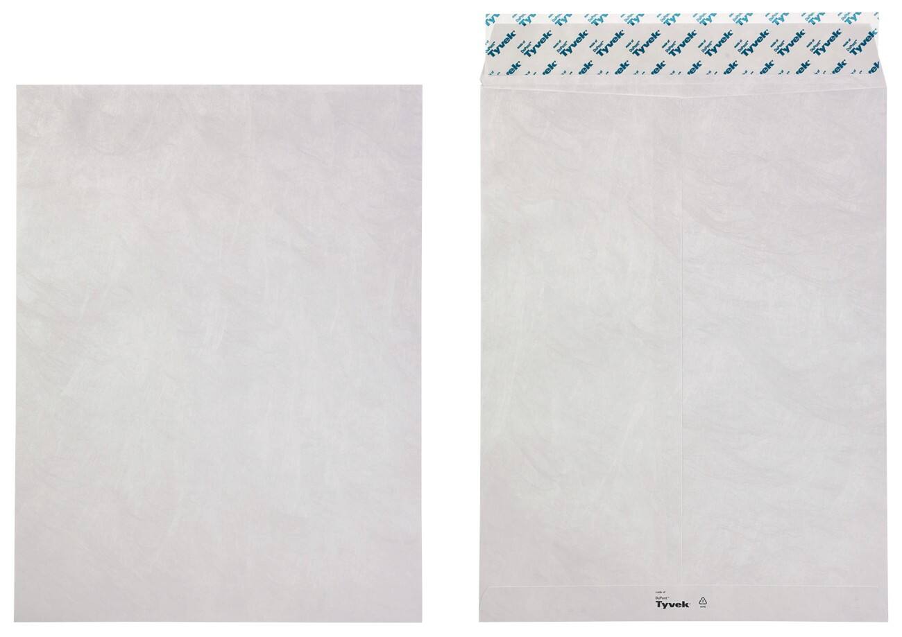 Tyvek Enveloppen B4 54 g/m² Wit Zonder Venster Kleefstrip 250 x 330 mm 20 Stuks