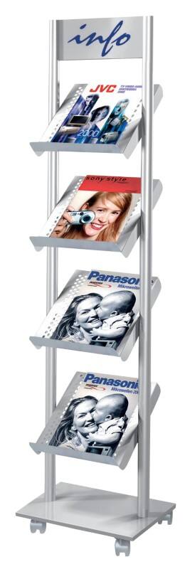 Kerkmann Volume A4 Folderhouder Zilver 6330 425 (B) x 300 (D) x 1,650 (H) mm