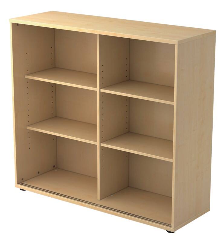 Hammerbacher Matrix Schuifdeurenkast Gemelamineerde spaanplaat 2 Planken 1.200 x 400 x 1.100 mm Ahorn Bruin