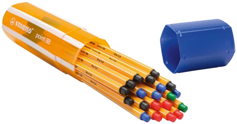 STABILO point 88 Fineliner 0,4 mm Naaldpunt Kleurenassortiment 20 Stuks