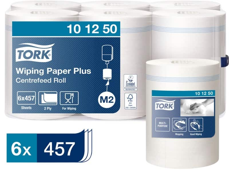 Tork Poetspapier M2 2-laags 6 Rollen à 457 Vellen