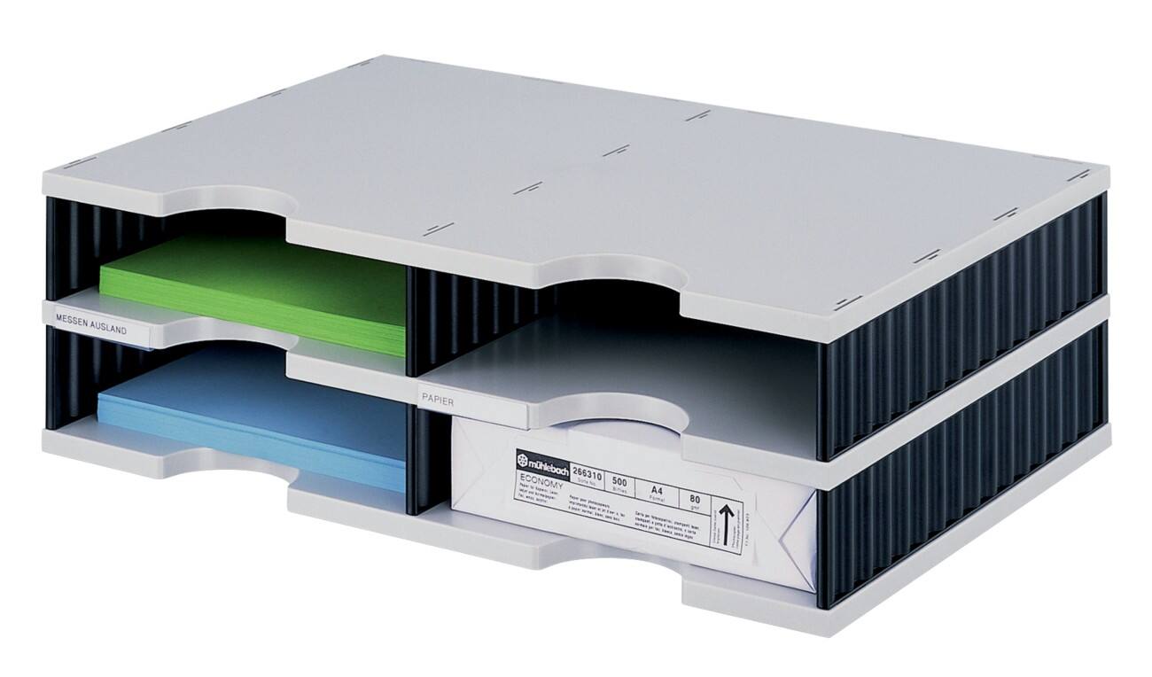 Styro 268-0202.98 Sorteerstation Zwart, grijs C4 Polystyreen 48,5 x 33,1 x 15,3 cm