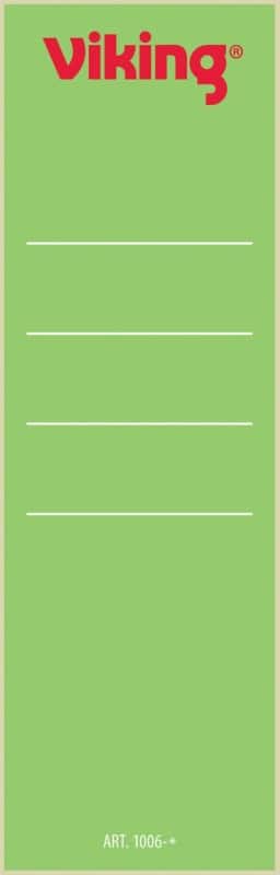 Viking Ordnerrugetiketten kort Groen 10 Stuks 6 x 19,1 cm