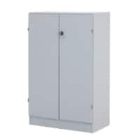 Hammerbacher Draaideurkast Melamine 2 Planken Afsluitbaar 800 x 420 x 1.270 mm Grijs