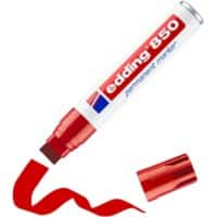 edding 850 Permanent marker Extra breed Beitelpunt 5-16 mm Rood Navulbaar