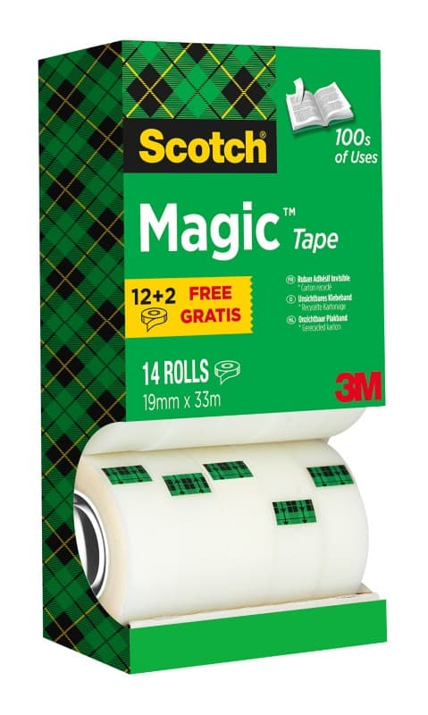 Scotch Plakband Scotch Magic 810 Transparant 19 mm (B) x 33 m (L) PP (Polypropeen) 14 Rollen