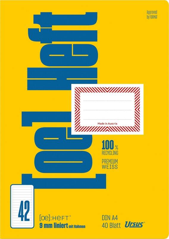 Ursus Green OE Schrift A4 Gelinieerd Wit 12-A4/40 40 Vellen