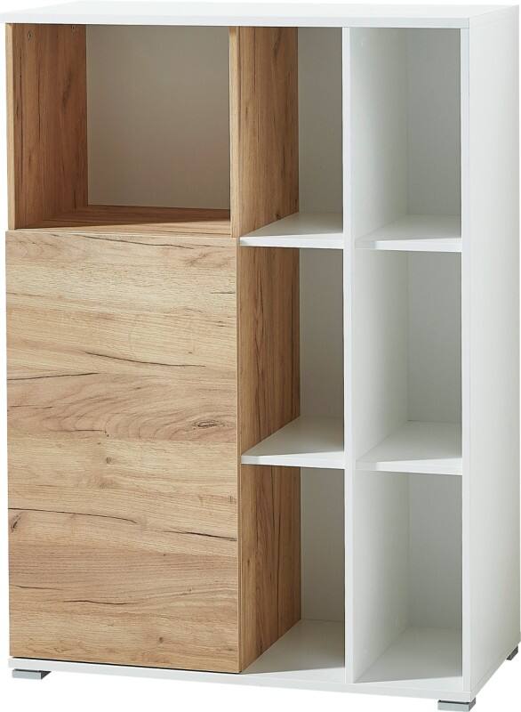 GERMANIA Hangmappenladekast Melamine 2 Planken Afsluitbaar 850 x 400 x 1.200 mm Eiken Lichtbruin