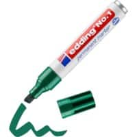 edding No. 1 Permanent marker Breed Beitelpunt 5 mm Groen Navulbaar