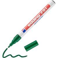 edding 751 Permanent Lakmarker Groen Medium Ronde punt 1 - 2 mm  Waterbestendig