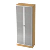 Hammerbacher Kast Gemelamineerde spaanplaat 5 Planken 800 x 420 x 2.004 mm Beuken Bruin, zilver