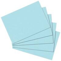 herlitz Indexkaarten Blauw A5 Blanco Karton 21 x 14,8 cm 100 Stuks